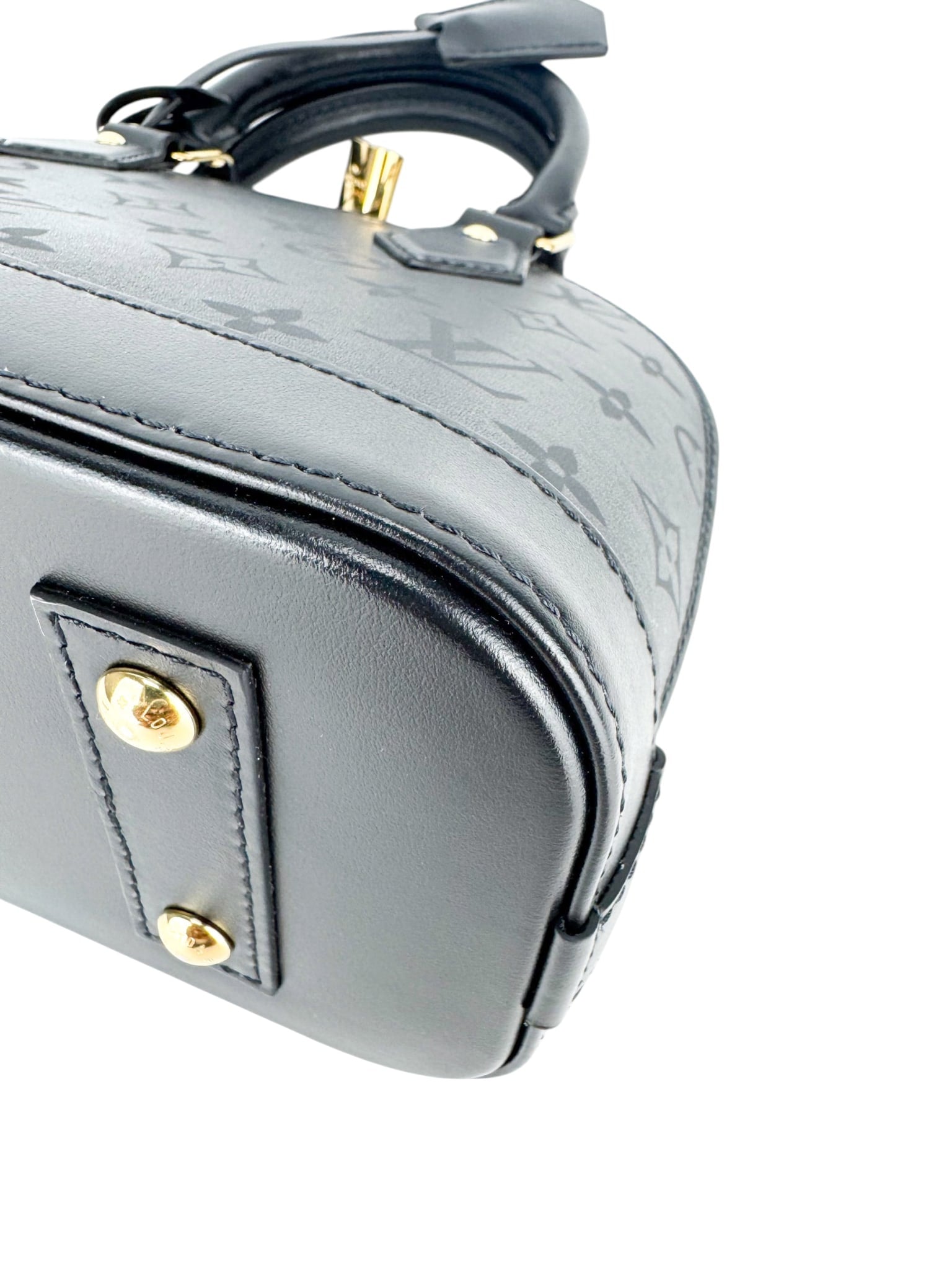Louis Vuitton Ink Noir Leather Alma Bag BB 