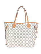 Louis Vuitton Damier Azur Canvas Leather Neverfull MM