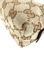 Gucci Brown Canvas and Leather Cosmetic Pouch