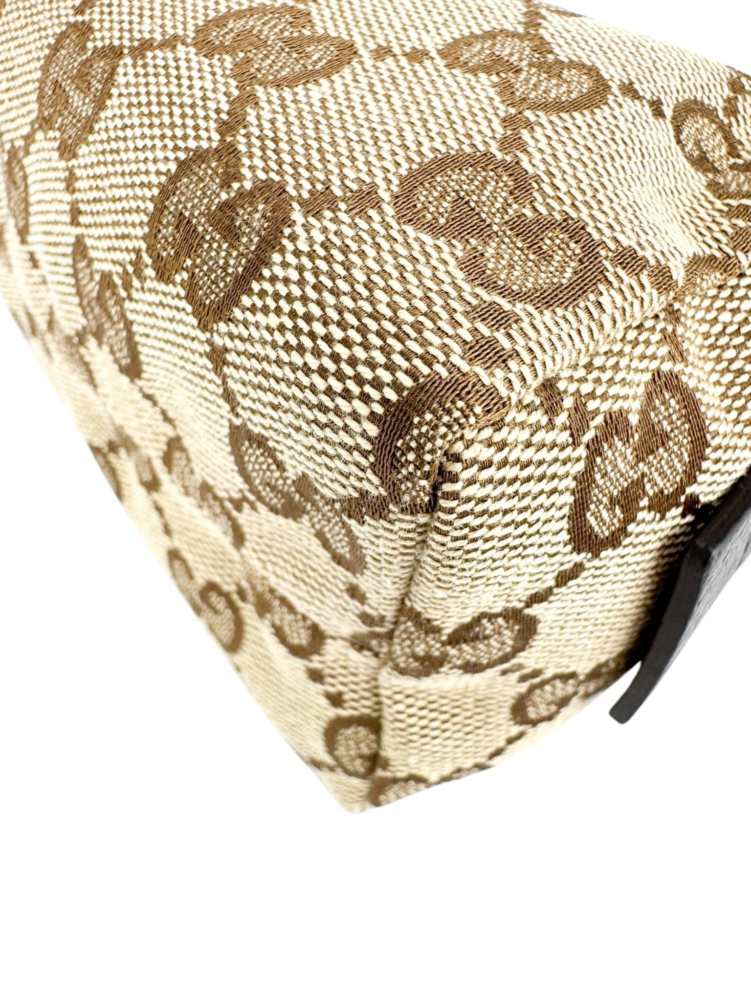 Gucci Brown Canvas and Leather Cosmetic Pouch