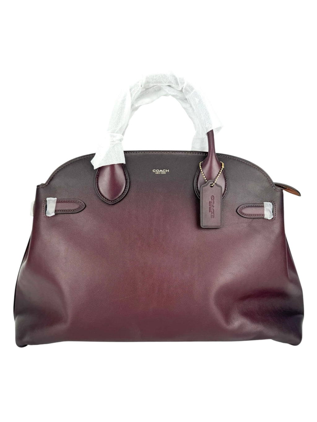 Coach Burgundy Leather Soft Empire Carryall 40