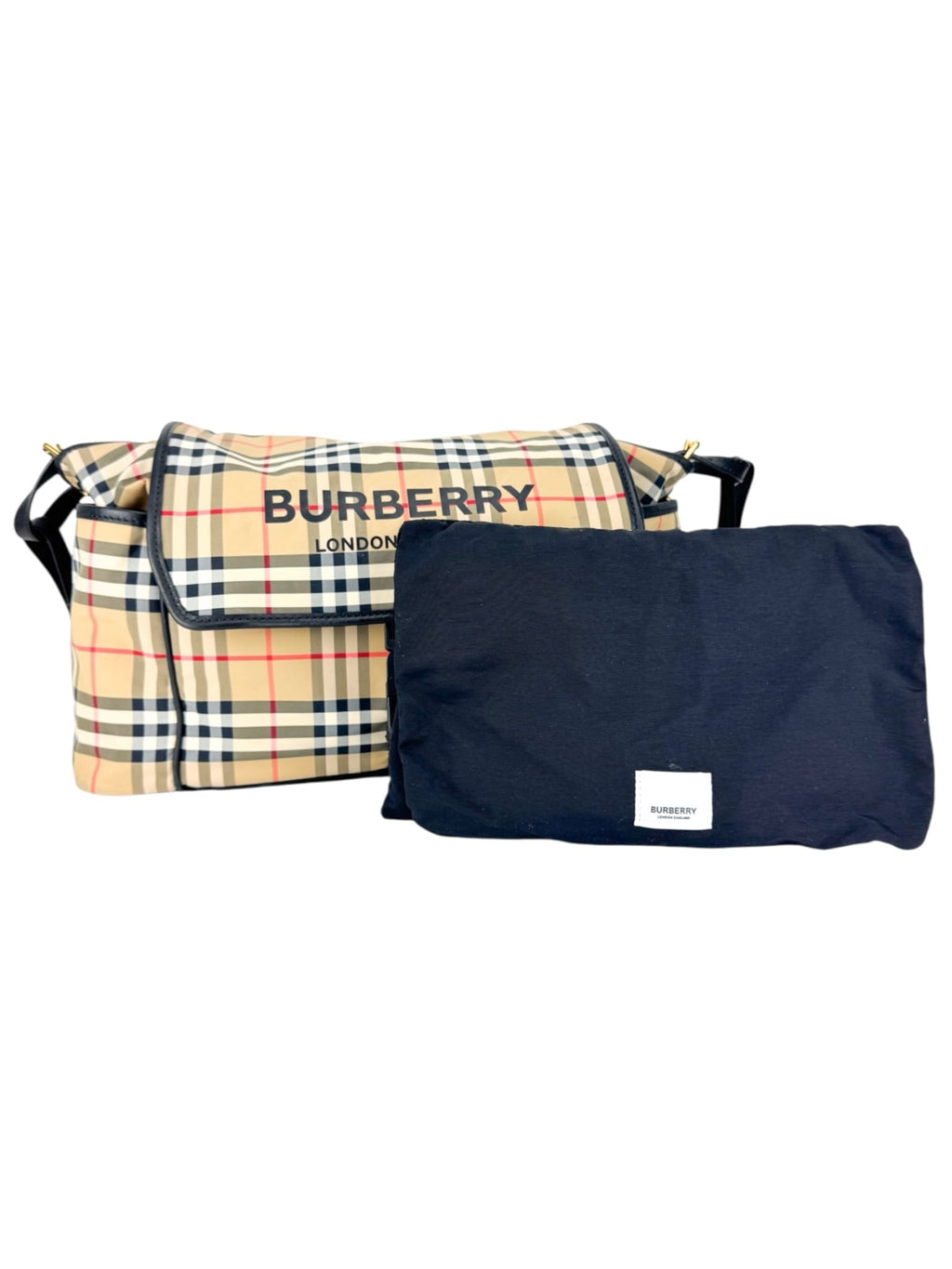 Burberry Nylon Nova Check Diaper Bag
