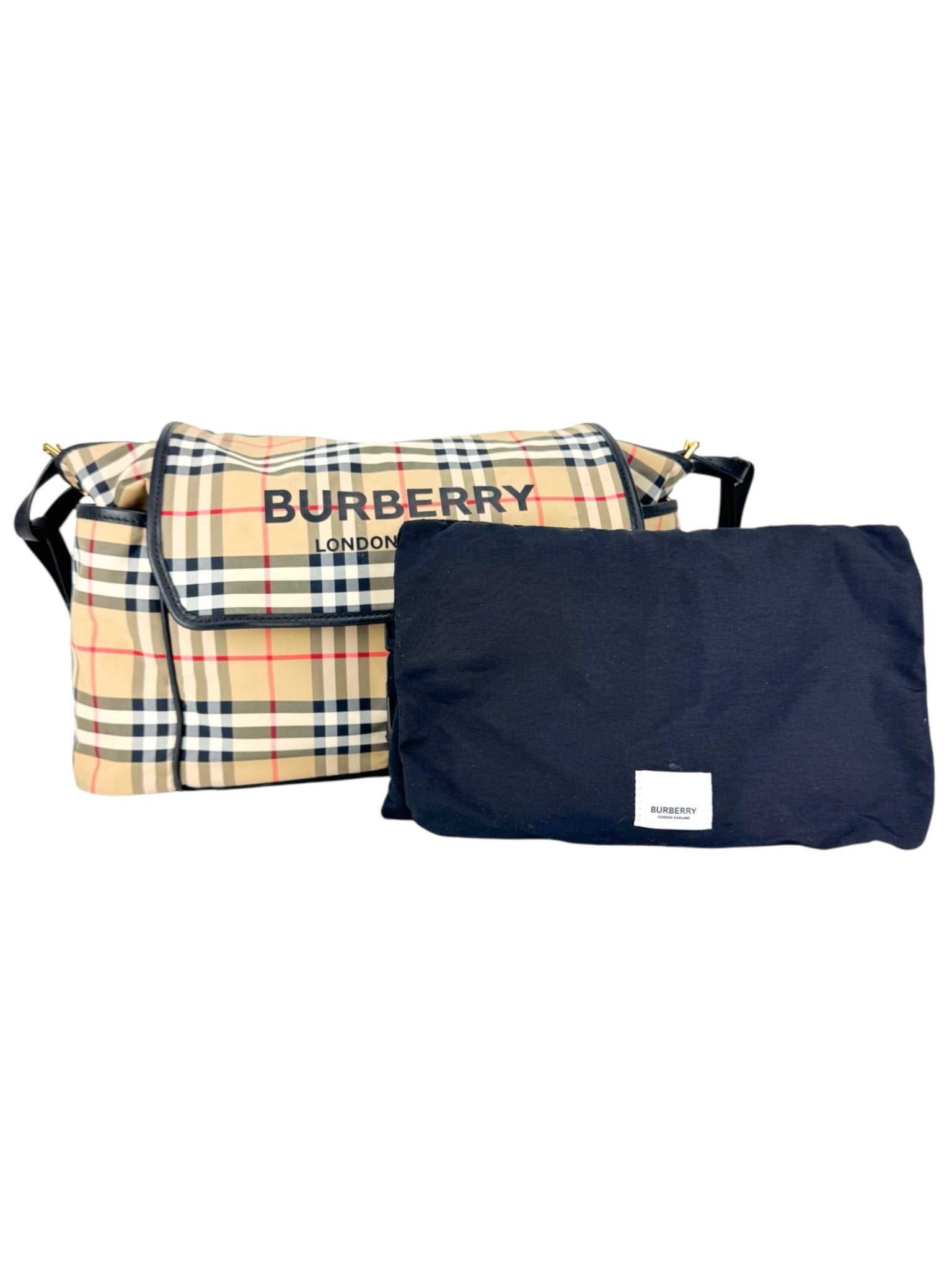 Burberry Nylon Nova Check Diaper Bag