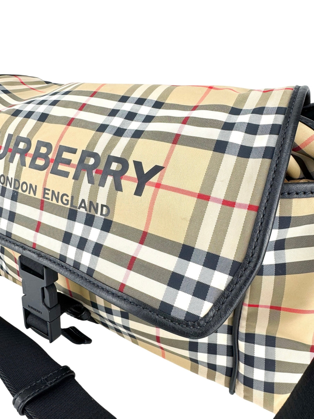 Burberry Nylon Nova Check Diaper Bag
