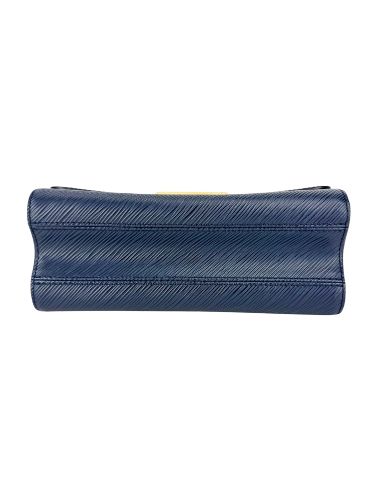 Louis Vuitton Navy Leather Twist Shoulder Bag